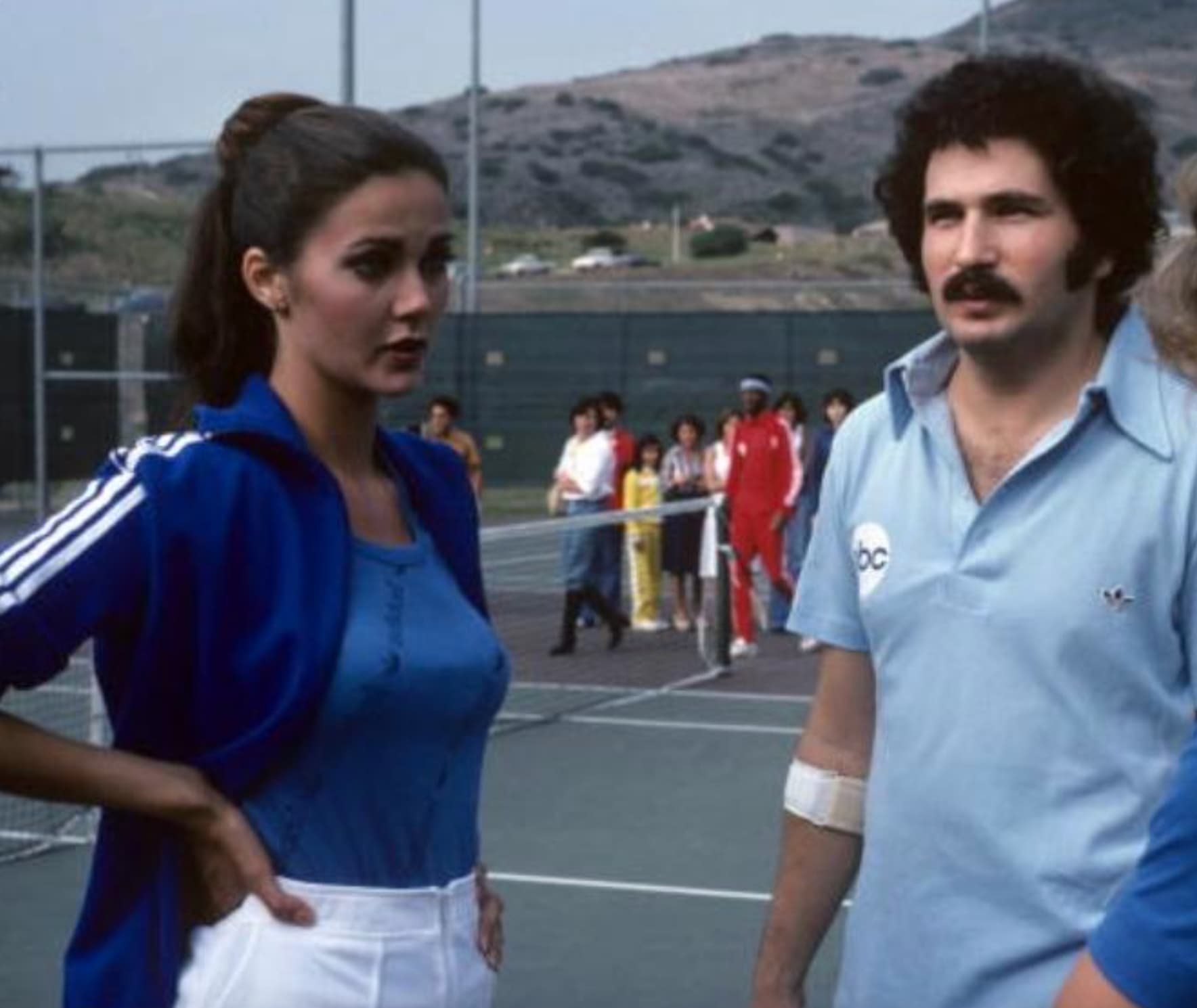 “Lynda Carter and Gabe Kaplan, Battle of the Network Stars, November 1976.”